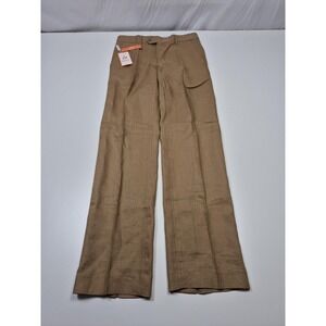 Inserch Premium Linen Cargo Pants Mens 30x32 Beige Slim Fit Italy NWT P3113